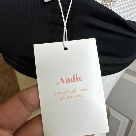 Andie Swim The Rio Top Removeable straps Black Size Medium NWT - Picture 5 of 12